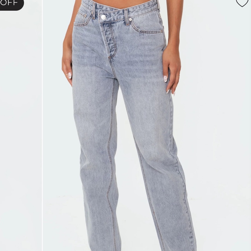 Edikted Lightwash Boyfriend Jeans Medium